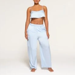 BRIDAL SILK CARGO PANT | GLACIER -Deals Easy Allure Wardrobe Store SKIMS LOUNGEWEAR BO STR 3569 LA GLC 0006