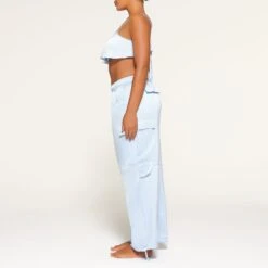 BRIDAL SILK CARGO PANT | GLACIER -Deals Easy Allure Wardrobe Store SKIMS LOUNGEWEAR BO STR 3569 LA GLC 0012