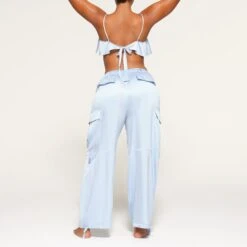 BRIDAL SILK CARGO PANT | GLACIER -Deals Easy Allure Wardrobe Store SKIMS LOUNGEWEAR BO STR 3569 LA GLC 0019