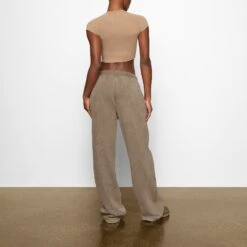 BOYFRIEND FLEECE PANT | DESERT -Deals Easy Allure Wardrobe Store SKIMS LOUNGEWEAR BO WLG 2774 AB DES 0012 BK