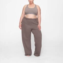 LIGHT FRENCH TERRY PANT | GREY CHALK -Deals Easy Allure Wardrobe Store SKIMS LOUNGEWEAR BO WLG 3158 GC GCK 0029 FR x3copy