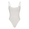 COTTON LOGO BODYSUIT | MARBLE