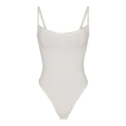COTTON LOGO BODYSUIT | MARBLE