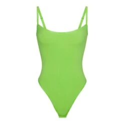 COTTON LOGO BODYSUIT | NEON GREEN