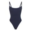 COTTON LOGO BODYSUIT | NAVY