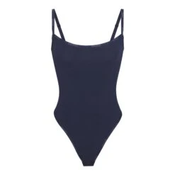 COTTON LOGO BODYSUIT | NAVY