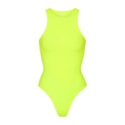 FITS EVERYBODY HIGH NECK BODYSUIT | GREEN HIGHLIGHTER