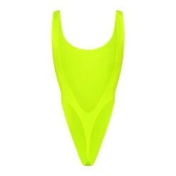 FITS EVERYBODY HIGH CUT BODYSUIT | GREEN HIGHLIGHTER -Deals Easy Allure Wardrobe Store SKIMS LOUNGEWEAR BS BST 1107 GRH B