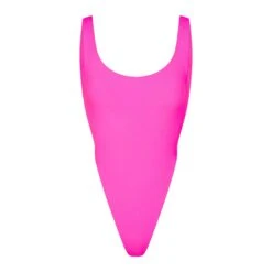 FITS EVERYBODY HIGH CUT BODYSUIT | NEON PINK