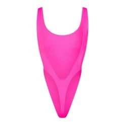 FITS EVERYBODY HIGH CUT BODYSUIT | NEON PINK -Deals Easy Allure Wardrobe Store SKIMS LOUNGEWEAR BS BST 1107 NPK B