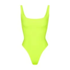 FITS EVERYBODY SQUARE NECK BODYSUIT | GREEN HIGHLIGHTER
