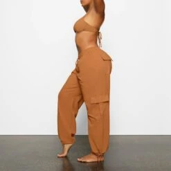 COVER UP CARGO PANT | ALMOND -Deals Easy Allure Wardrobe Store SKIMS LOUNGEWEAR CU PNT 2819 CA ALM 0009 SD