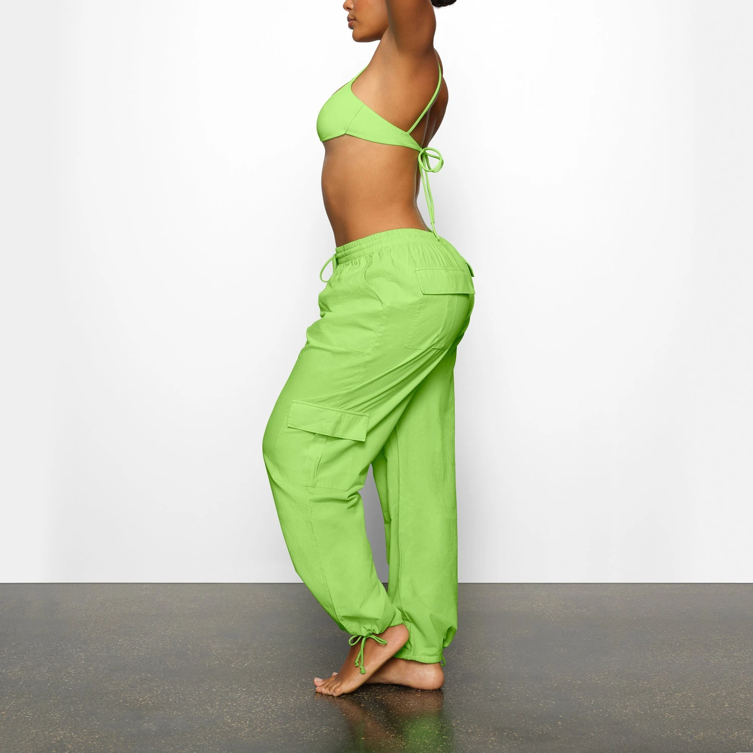 COVER UP CARGO PANT | NEON GREEN 3 COVER UP CARGO PANT | NEON GREEN - Image 3
