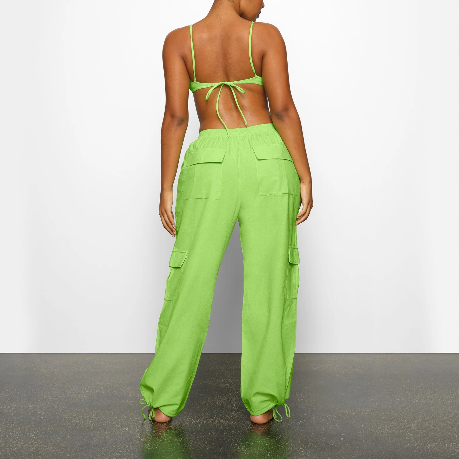 COVER UP CARGO PANT | NEON GREEN 4 COVER UP CARGO PANT | NEON GREEN - Image 4