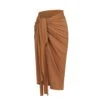 COVER UP TIE SARONG SKIRT | ALMOND