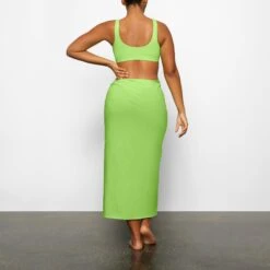 COVER UP TIE SARONG SKIRT | NEON GREEN -Deals Easy Allure Wardrobe Store SKIMS LOUNGEWEAR CU SAR 2820 CA NGE 0035 BK