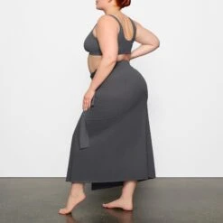 COVER UP TIE SARONG SKIRT | GUNMETAL -Deals Easy Allure Wardrobe Store SKIMS LOUNGEWEAR CU SAR 2820 CC GUN 0010 SD