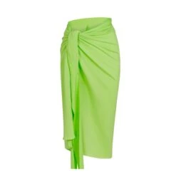 COVER UP TIE SARONG SKIRT | NEON GREEN