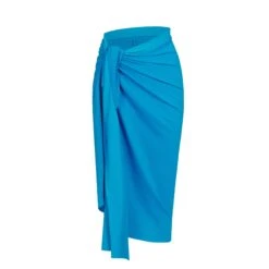 COVER UP TIE SARONG SKIRT | TURQUOISE