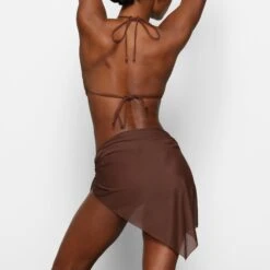 MESH TIE SARONG | COCOA -Deals Easy Allure Wardrobe Store SKIMS LOUNGEWEAR CU SAR 2824 CB COA 0025 BK