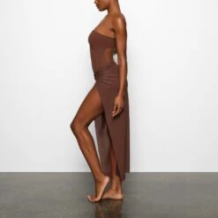 MESH LONG SARONG | COCOA -Deals Easy Allure Wardrobe Store SKIMS LOUNGEWEAR CU SAR 2825 CB COA 0007 SD
