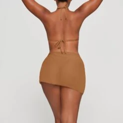 SILK CHIFFON COVER UP WRAP SKIRT | ALMOND -Deals Easy Allure Wardrobe Store SKIMS LOUNGEWEAR CU SKT 3078 HA ALM 0016