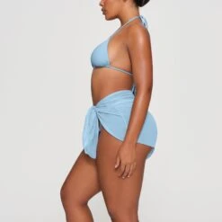 SILK CHIFFON COVER UP WRAP SKIRT | IRIS BLUE -Deals Easy Allure Wardrobe Store SKIMS LOUNGEWEAR CU SKT 3078 HA IRB 0007