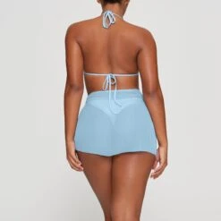 SILK CHIFFON COVER UP WRAP SKIRT | IRIS BLUE -Deals Easy Allure Wardrobe Store SKIMS LOUNGEWEAR CU SKT 3078 HA IRB 0013