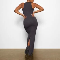 OUTDOOR TANK DRESS | ASH -Deals Easy Allure Wardrobe Store SKIMS LOUNGEWEAR DR MAX 2781 AA ASH 0014 BK