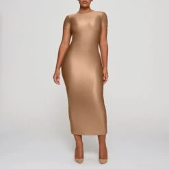 SHINE JERSEY LONG DRESS | SIENNA -Deals Easy Allure Wardrobe Store SKIMS LOUNGEWEAR DR MAX 3013 HA SIE 0002 FR