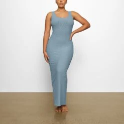 SOFT LOUNGE LACE SCOOP NECK DRESS | ARCTIC -Deals Easy Allure Wardrobe Store SKIMS LOUNGEWEAR DR MAX 3087 FA ARC 0003 FR