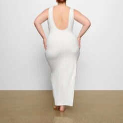 SOFT LOUNGE LACE SCOOP NECK DRESS | MARBLE -Deals Easy Allure Wardrobe Store SKIMS LOUNGEWEAR DR MAX 3087 FC MBL 0016 BK