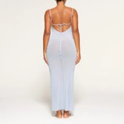 BRIDAL MESH LONG DRESS | GLACIER -Deals Easy Allure Wardrobe Store SKIMS LOUNGEWEAR DR MAX 3144 LA GLC 0015