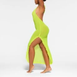 SUMMER MESH LACE DEEP PLUNGE LONG DRESS | HIGHLIGHTER -Deals Easy Allure Wardrobe Store SKIMS LOUNGEWEAR DR MAX 3443 PA GRH 0010 SD