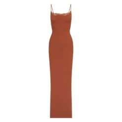 FITS EVERYBODY CORDED LACE LONG SLIP DRESS | BRONZE