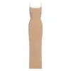 FITS EVERYBODY CORDED LACE LONG SLIP DRESS | CLAY