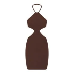 FITS EVERYBODY CUT OUT HALTER DRESS | COCOA