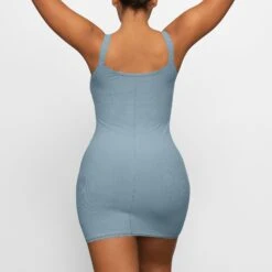 SOFT LOUNGE LACE SLIP DRESS | ARCTIC -Deals Easy Allure Wardrobe Store SKIMS LOUNGEWEAR DR MIN 3080 FA ARC 0014 BK