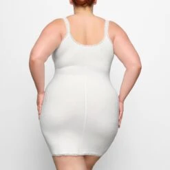 SOFT LOUNGE LACE SLIP DRESS | MARBLE -Deals Easy Allure Wardrobe Store SKIMS LOUNGEWEAR DR MIN 3080 FC MBL 0013 BK