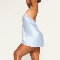 BRIDAL SILK SLIP DRESS | GLACIER -Deals Easy Allure Wardrobe Store SKIMS LOUNGEWEAR DR MIN 3187 LA GLC 0012