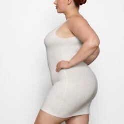 COTTON SLEEP SCOOP NECK DRESS | MARBLE -Deals Easy Allure Wardrobe Store SKIMS LOUNGEWEAR DR MIN 3227 BC MBL 0007 SD