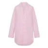 COTTON POPLIN SLEEP BUTTON UP DRESS | BABY PINK