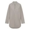COTTON POPLIN SLEEP BUTTON UP DRESS | SILVER