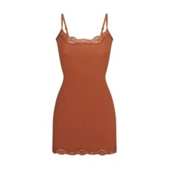 FITS EVERYBODY CORDED LACE SLIP DRESS | BRONZE