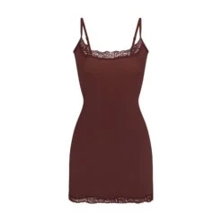 FITS EVERYBODY CORDED LACE SLIP DRESS | COCOA