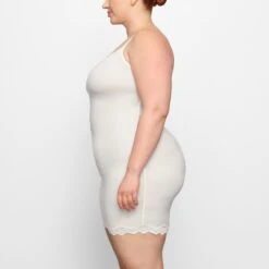 FITS EVERYBODY CORDED LACE SLIP DRESS | MARBLE -Deals Easy Allure Wardrobe Store SKIMS LOUNGEWEAR DR MIN 4132 FC MBL 0006 SD