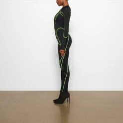 MOTO CONTOUR CATSUIT | ONYX -Deals Easy Allure Wardrobe Store SKIMS LOUNGEWEAR OS FUL 2828 EA ONX 0007 SD