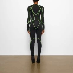 MOTO CONTOUR CATSUIT | ONYX -Deals Easy Allure Wardrobe Store SKIMS LOUNGEWEAR OS FUL 2828 EA ONX 0012 BK