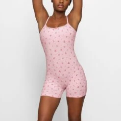 SOFT LOUNGE LACE ONESIE | ROSE PRINT -Deals Easy Allure Wardrobe Store SKIMS LOUNGEWEAR OS FUL 3081 FB DRP 0004 FR