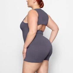 RAW EDGE ONESIE | THUNDER -Deals Easy Allure Wardrobe Store SKIMS LOUNGEWEAR OS MDT 2617 AC THG 0009 SD